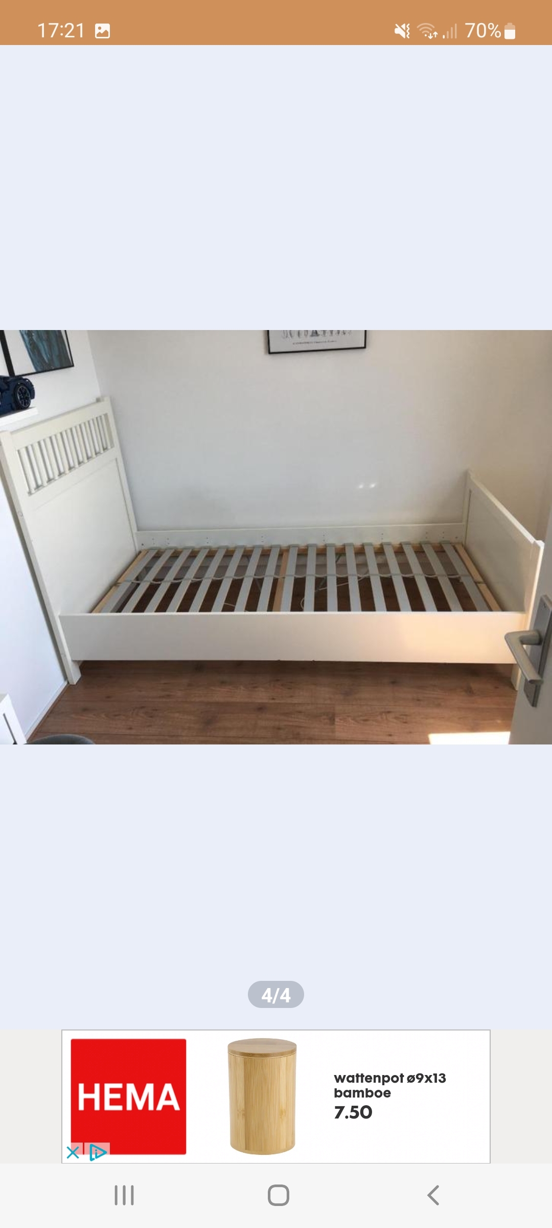 BED 90 CM X 200 CM WIT IKEA HEMNES in Amersfoort Huis en Inrichting