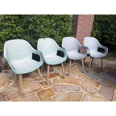 4 tuinstoelen kuip