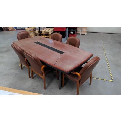 Luxe kantoor/vergaderruimte tafel met 6 stoelen 
