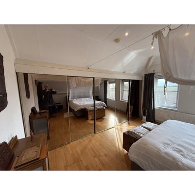 5 spiegeldeuren op rails 192x92 cm 