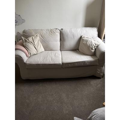 2 zits Ikea bank ecru stof