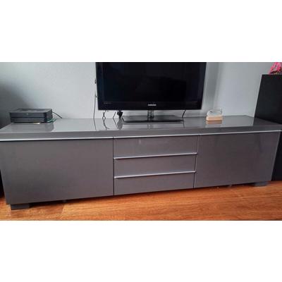 TV meubel grijs glans