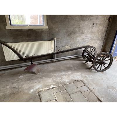 Antieke houten ploeg