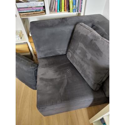 Hoekfauteuil, kleur antraciet