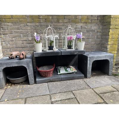 4 beton u-elementen