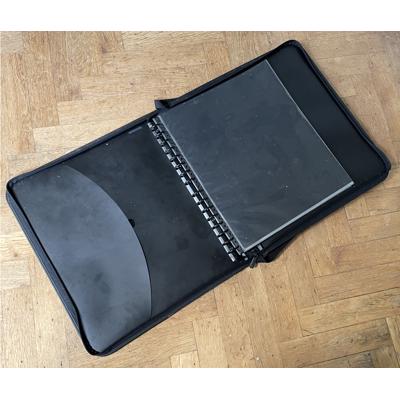 Portefolio met plastic mappen