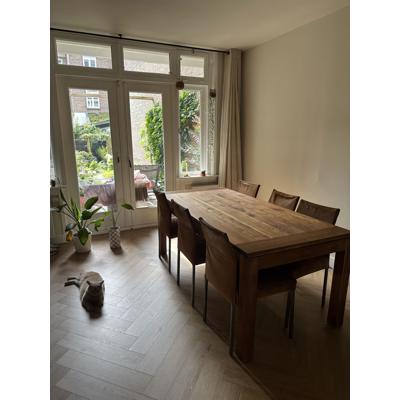 6 suède eettafelstoelen 