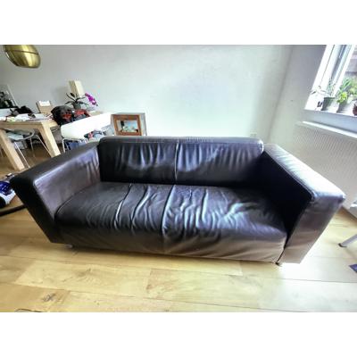 Bank pull up leer bruin, 2,5 zits