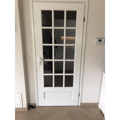 Standaard houten opdekdeur wit met slot