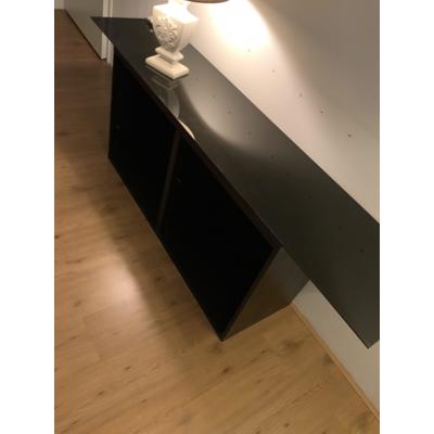 Glasplaat zwart, voor Besta kasten 120 cm lang