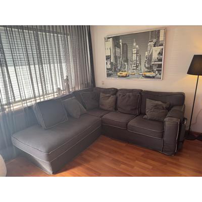 Donkergrijs bankstel