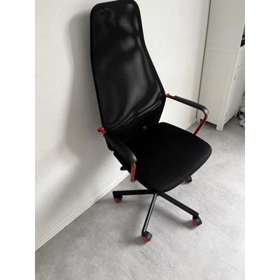 Bureaustoel zwart-rood