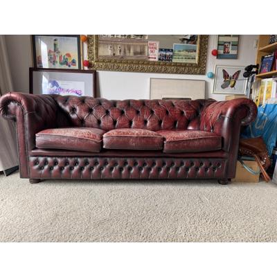 gebruikte Chesterfield bank 2,5 zits