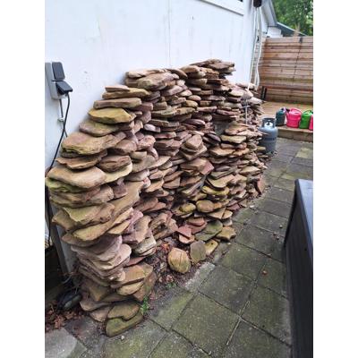 Prachtige Flagstones Terra kleur nieuw circa 30 vierkante meter