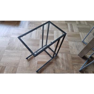 laptoptafeltje Ikea zwart met glas