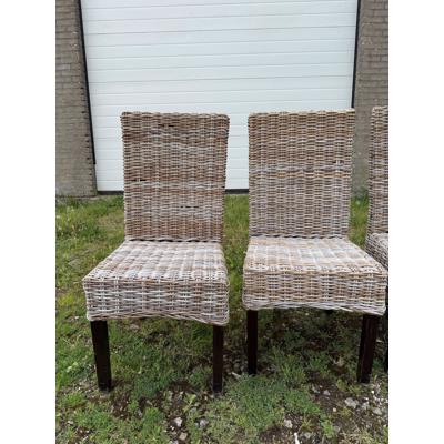 Rotan stoelen 4 st