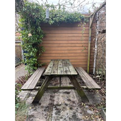 Picknicktafel met inklapbare banken