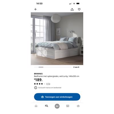 IKEA bed 140x200 met lades 