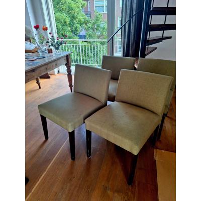 4 groene eetkamerstoelen 