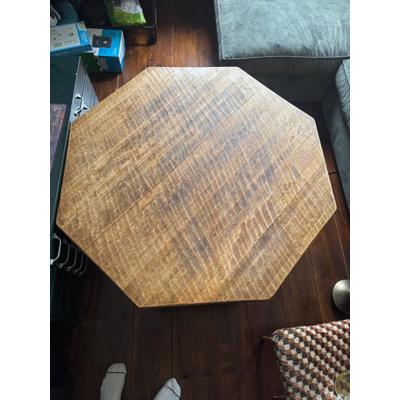 Robuuste Eiken Salontafel - 120cm breed, 8cm dik blad