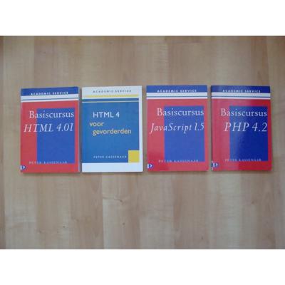 4 boeken over HTML, javascript en PHP
