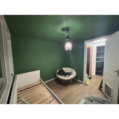 Uittrekbaar bed in wit 1,6/2m