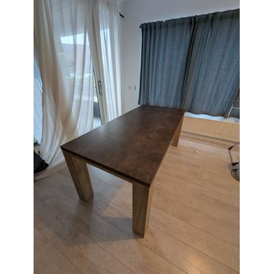 Eettafel 190x90 - Light Grey Eiken/Betonlook