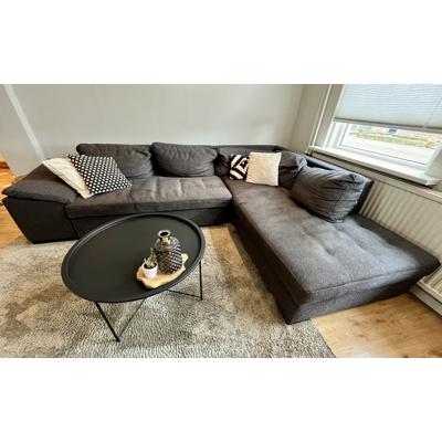 Antraciet hoekbank