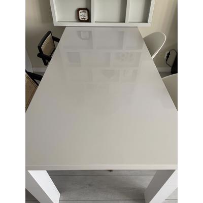 Witte hoogglans eettafel 190x90