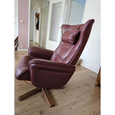 Leren draaifauteuil 2x