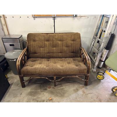 Rotan bankje met kussen