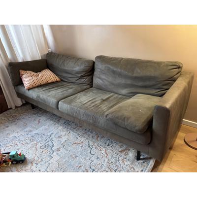 Sissy boy bank suède leer groen