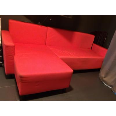 Rode hoekbank