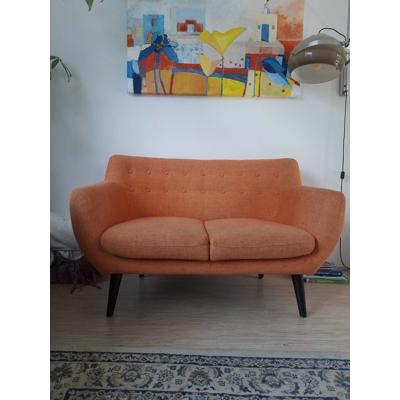 Retro Vintage oranje loveseat, tweezitter