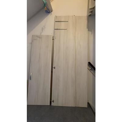 Kast, B40,H200,D48cm 4 planken 2 lades