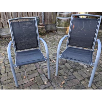 4 x metalen tuinstoel