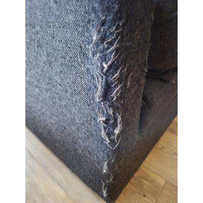 Grote comfortable hoekbank - donkergrijs met gebruikssporen