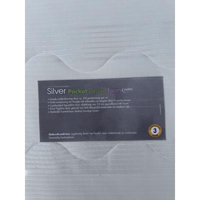 Matras 80x200 Silver Pocket Deluxe Foam Extra
