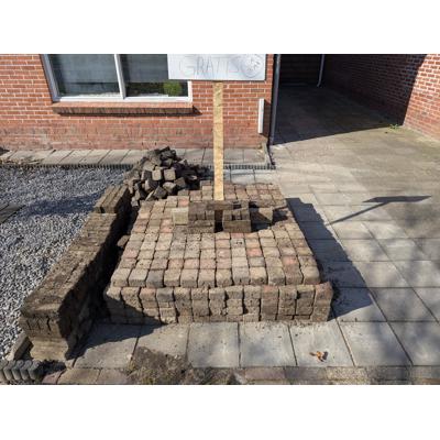 Ca. 15m2 terras stenen 