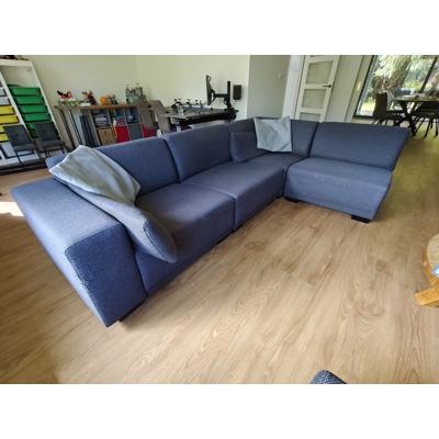 Grijze hoekbank 5 delen 2,85x1,75