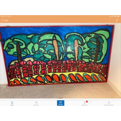 Schilderij, door de kunstenaars klaprozen genoemd!