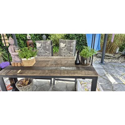 Tuinset, 3 verstelbare stoelen, 3 kussens en tafel 160x90