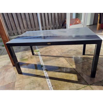 Tuintafel (metaal & glas)