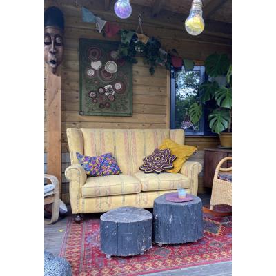 Gratis bankje 2 persoons geel