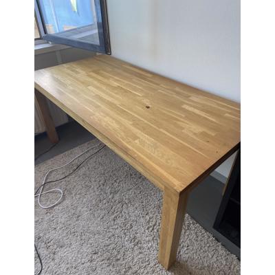 Grote houten werk-/studietafel // Large wooden work/study table
