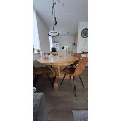 Massief blankeiken eettafel