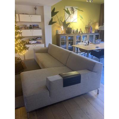 Grijze hoekbank (met chaise longe) 