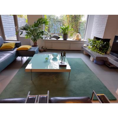 Blauw-groen wollen karpet 