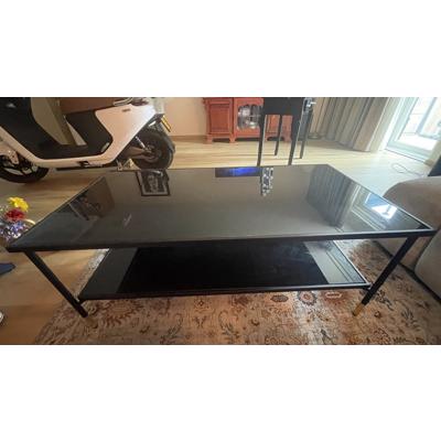 Coffee Table - Black - Glass and Metal