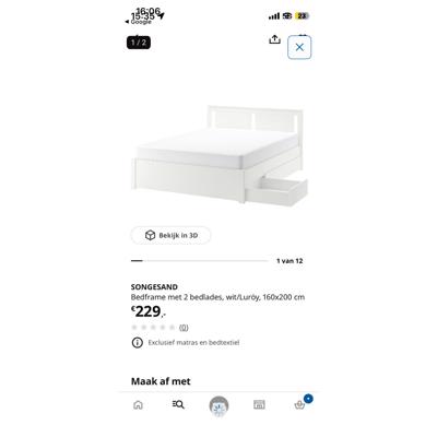 IKEA Songesand 160 x 200 bed